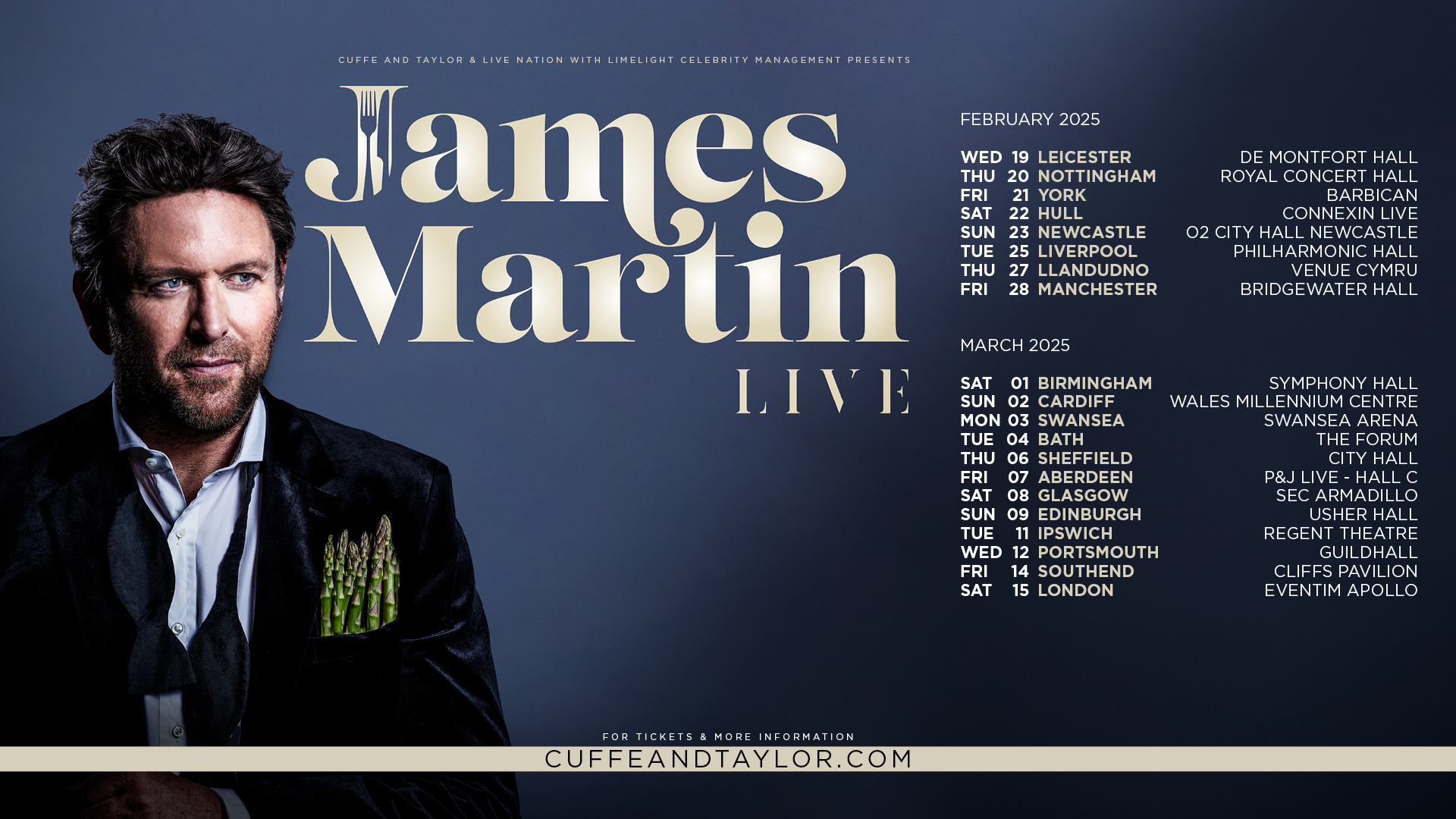 James Martin Live Ipswich Regent Theatre